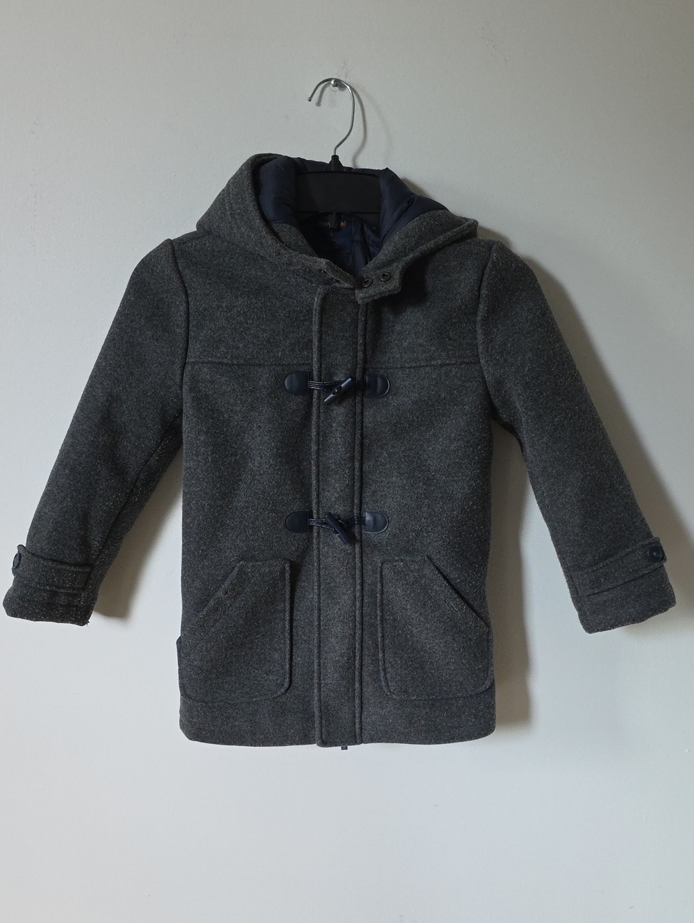 Mayoral Kids' Charcoal Toggle Coat, 7Y